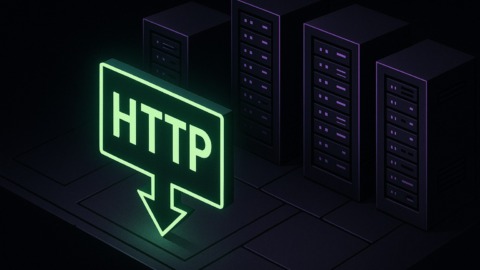 Ilustracja przedstawiająca serwer z zagrożeniem RCE w ciemnym otoczeniu.