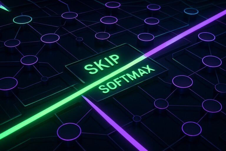 Futurystyczna scena przedstawiająca architekturę sieci neuronowej z neonowymi akcentami.