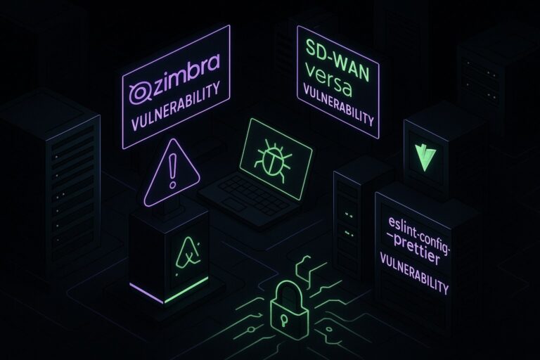 Ilustracja przedstawiająca serwery i narzędzia sieciowe w stylu 2.5D z neonowymi akcentami.