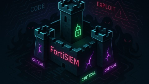 Ilustracja przedstawiająca fortecę cyfrową z neonowymi akcentami na ciemnym tle.