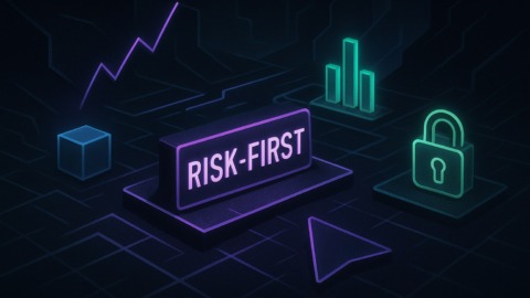 Futurystyczna scena z abstrakcyjnymi kształtami w neonowych kolorach na ciemnym tle.