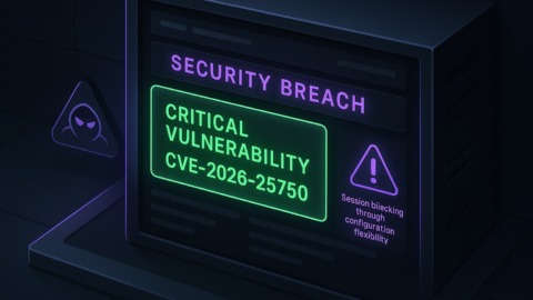 Ilustracja przedstawiająca cyfrowe środowisko z krytyczną podatnością w aplikacji.